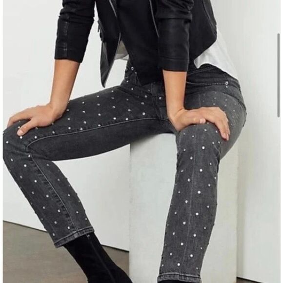 🚨Final Sale Anthropologie Pilcro Studd Ultra High Rise Straight Leg Jeans 27 P - Picture 3 of 12